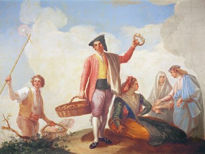 Vendors of Fans and Roscas, 1788 by Ramon Bayeu y Subias